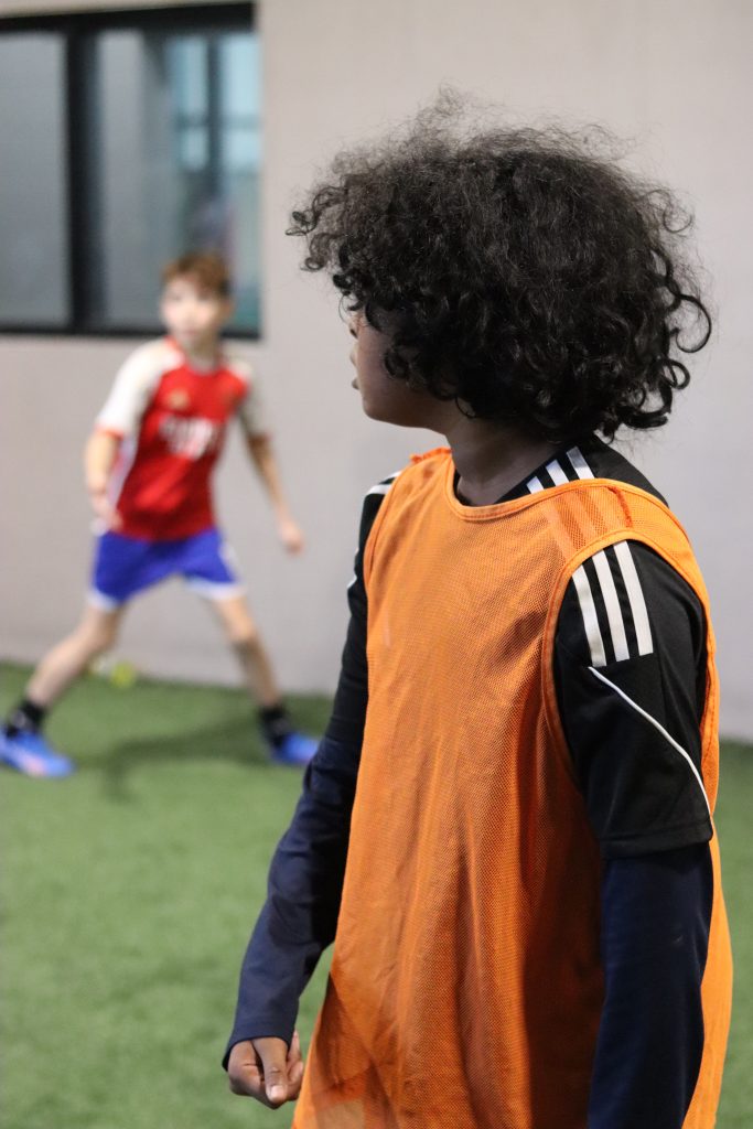 youth player at soccer training