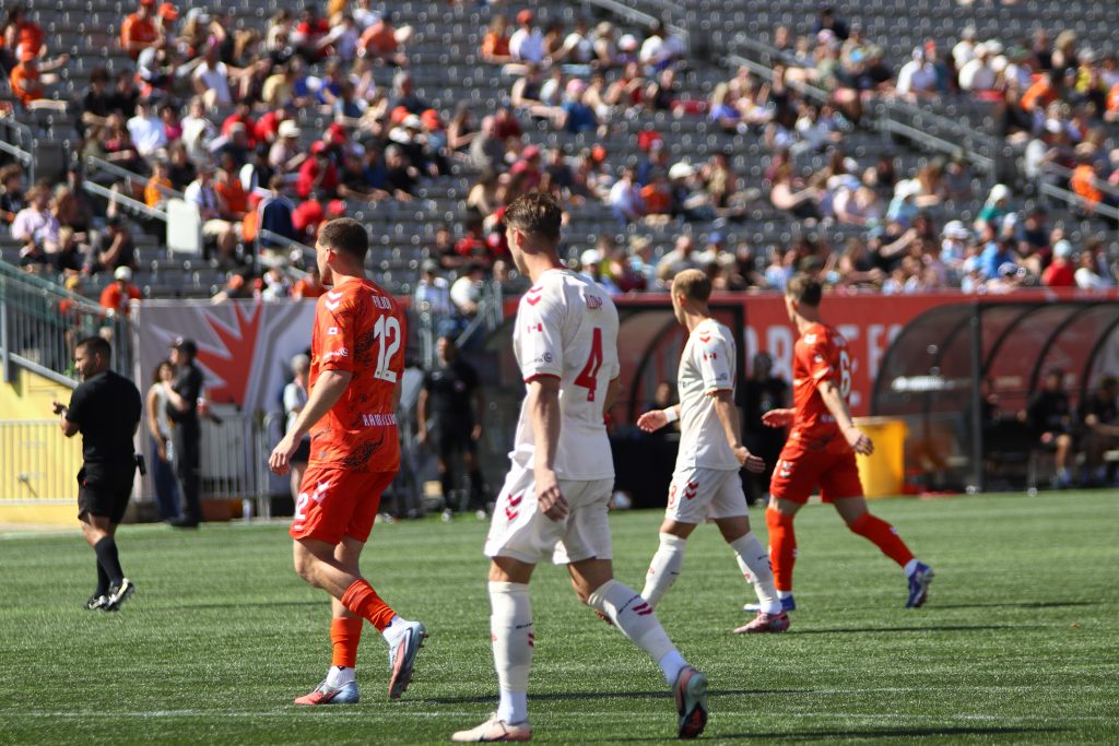 Canadian soccer player in CPL match — Final Whistle Media